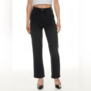 Aritzia Denim Forum The Arlo High Rise Straight 26L | Black Liquorice